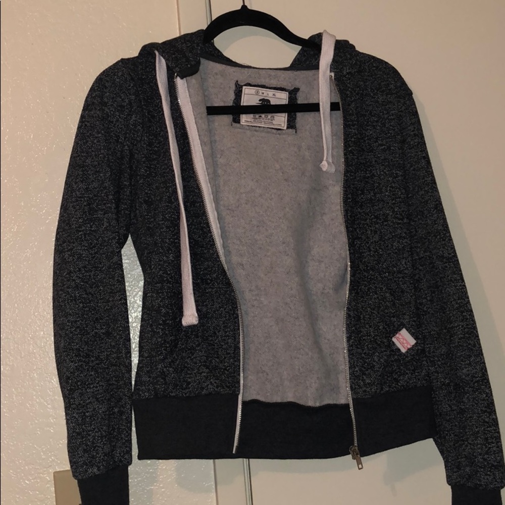Speckled gray zip up COMFY